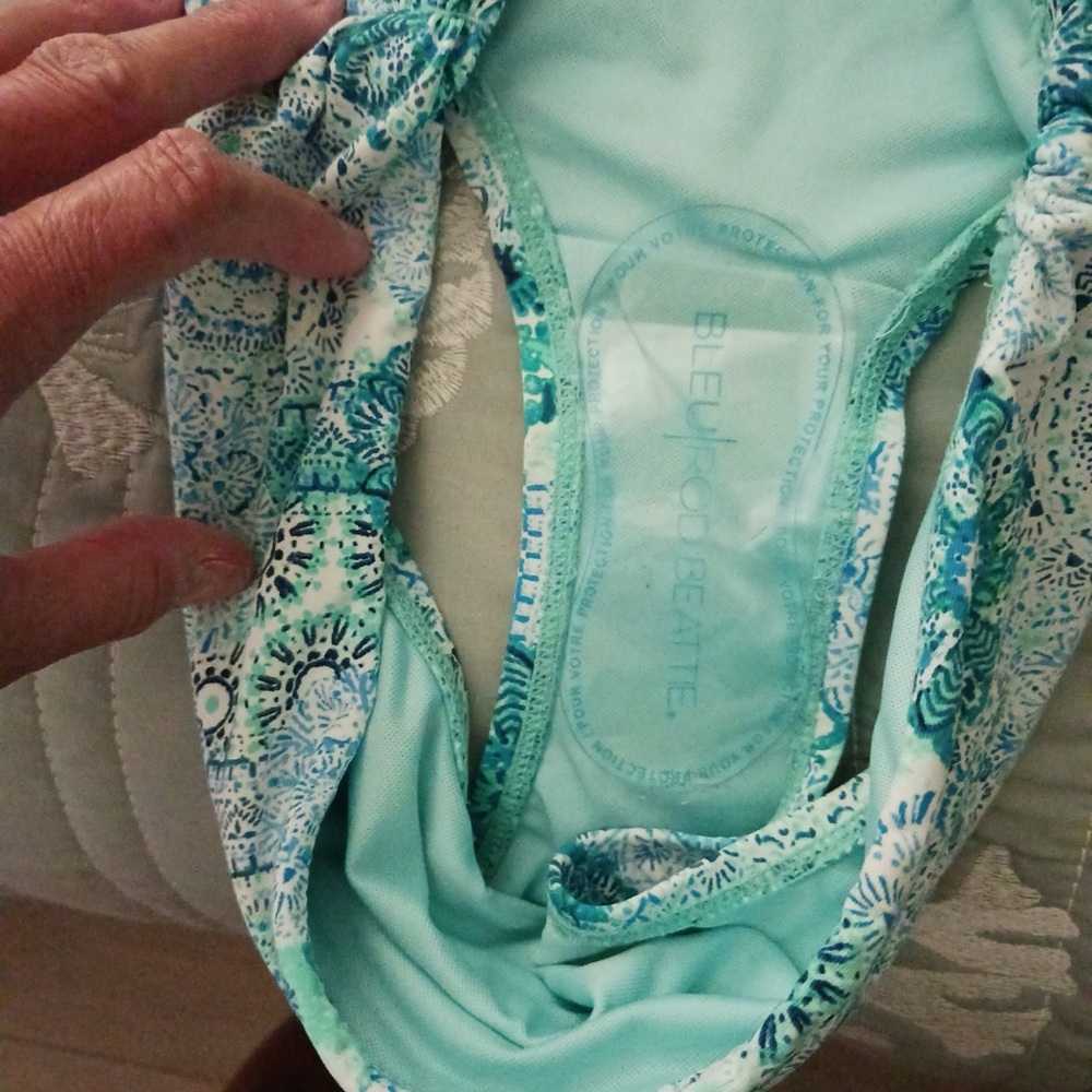 Bleu Rod Beattie Aqua Floral Bikini Bottom - Picture 3 of 4
